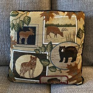 Wildlife throw pillow